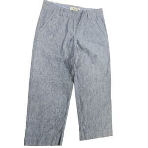 Vineyard Vines sz 4 Chambray Linen Chino Crop Pants Linen